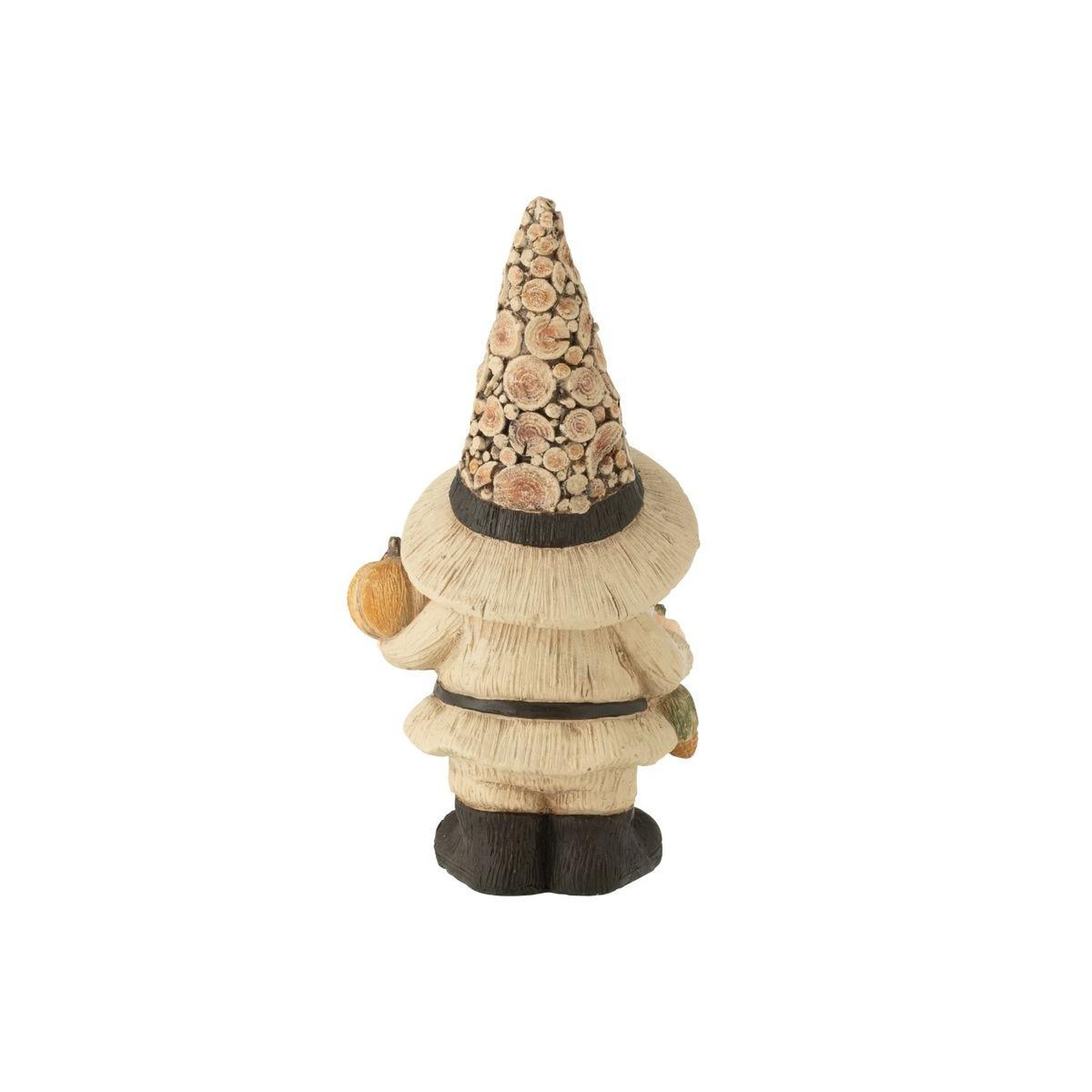 Voir la diapositive 2 : J-LINE Statuette déco lutin  chalet  40cm naturel