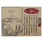 Voir la diapositive 2 : Paris Prix Coffret Crustacés  Pince & 6 Piques  17cm Naturel