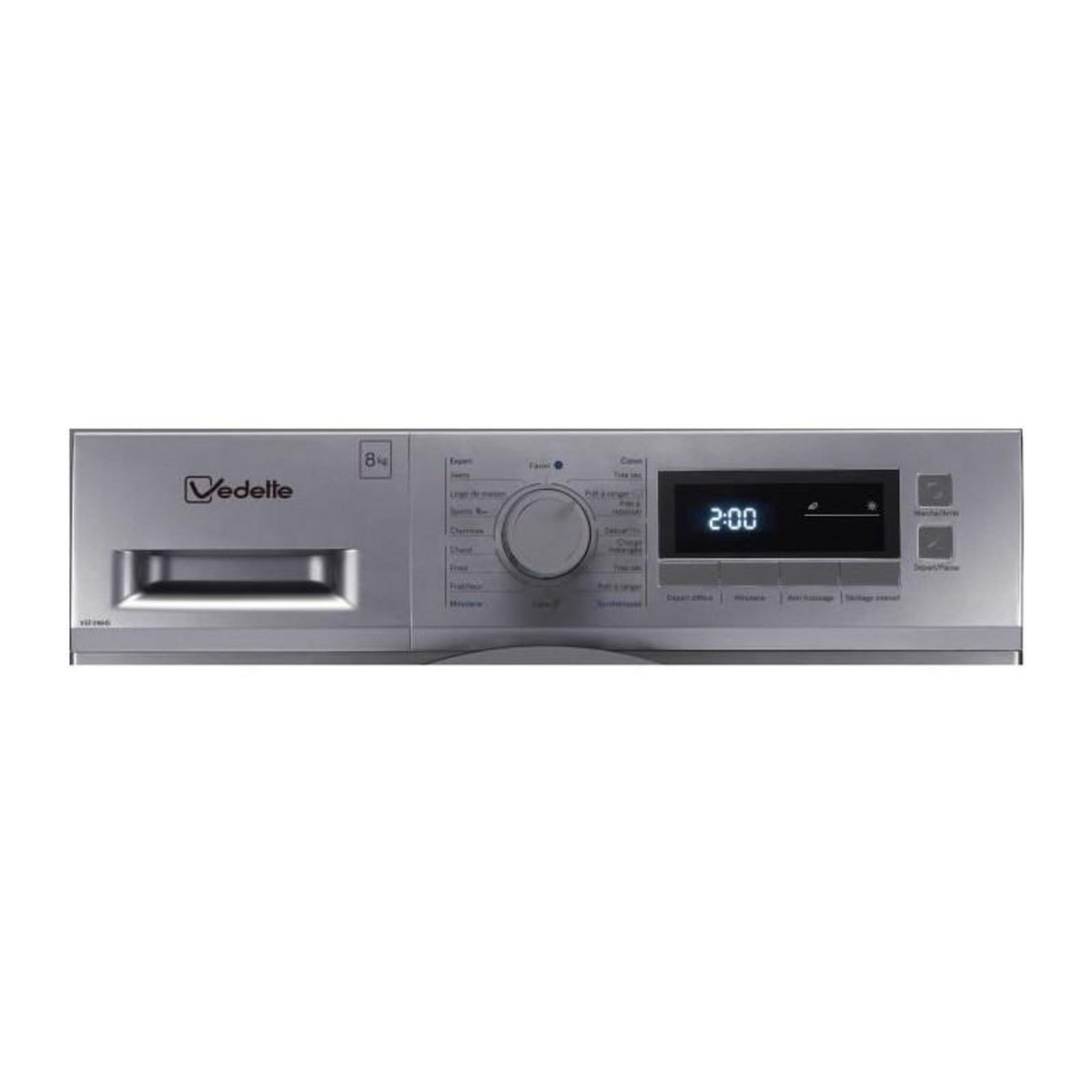 Vedette Seche-linge pompe a chaleur VEDETTE VSF318HS - 8 kg - L60cm - Classe A++ - Silver