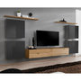 Voir la diapositive 1 : Paris Prix Meuble TV Mural Design  Switch IV  320cm Gris & Naturel