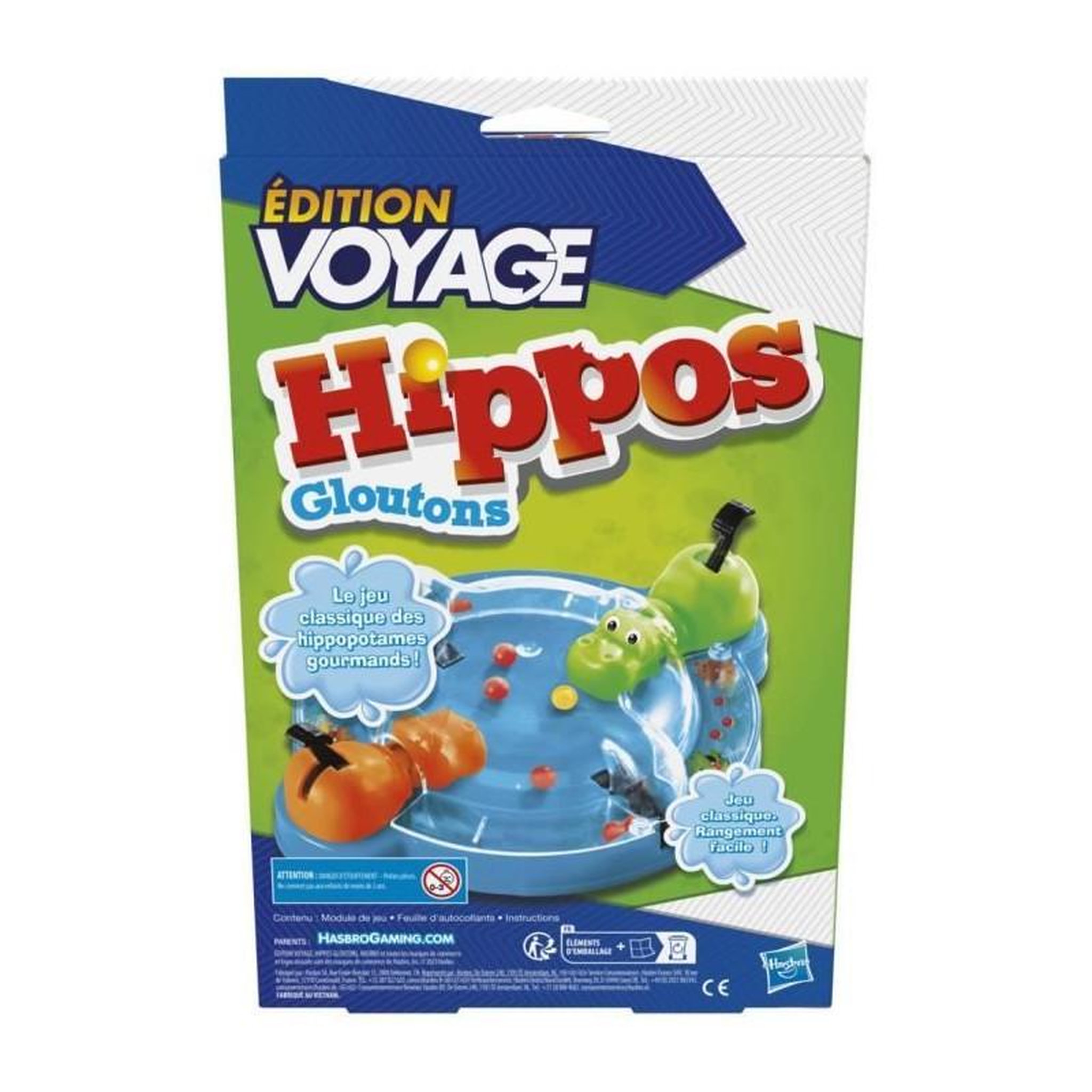 Voir la diapositive 4 : HASBRO Jeu de société Hasbro Hippos gloutons Voyage