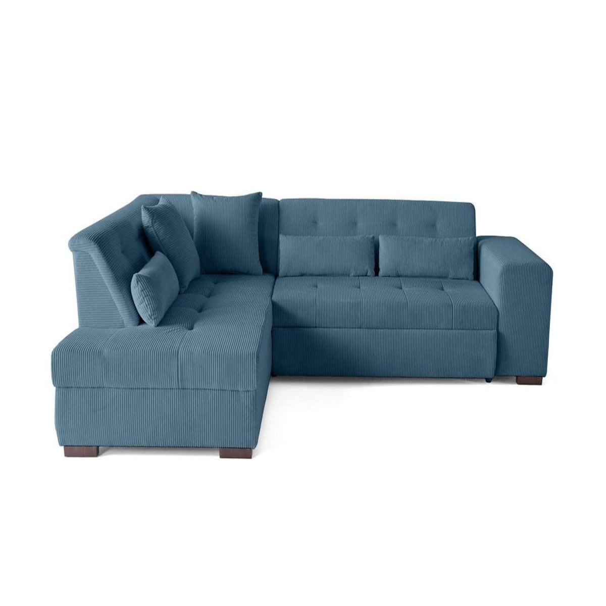 LISA DESIGN Vermont - canapé d'angle gauche - 5 places - convertible - en velours côtelé