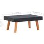 Voir la diapositive 6 : VIDAXL Table basse de jardin Resine tressee Noir