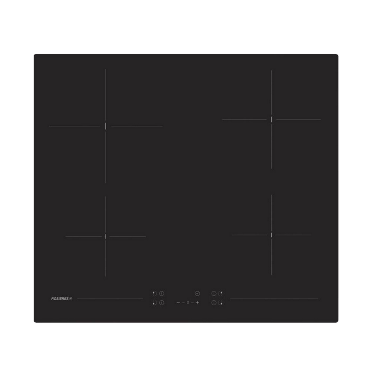 Rosieres Table de cuisson vitrocéramique 60cm 4 feux 6500w noir - rh64ct2