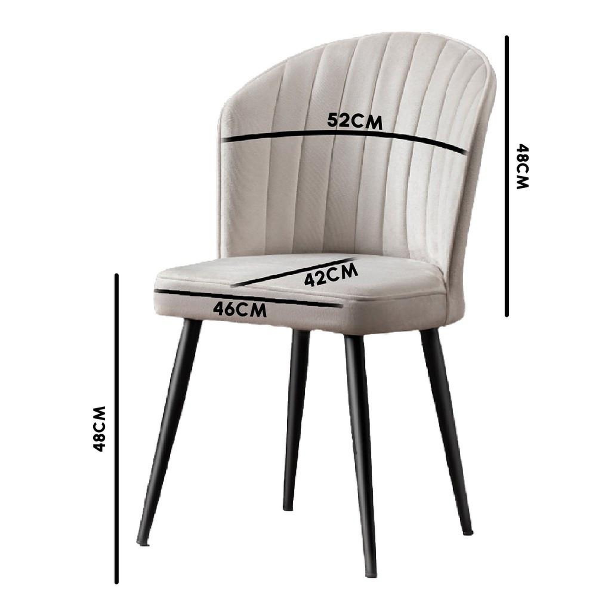 Voir la diapositive 4 : Habitat et Jardin Ensemble de chaises (2 pièces) en bois  rubi  - 52 x 42 x 85 cm - cappuccino