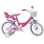 Disney Minnie Vélo 16  Fille Licence  Minnie  pour enfant de 5 à 7 ans avec stabilisateurs à molettes - 2 freins