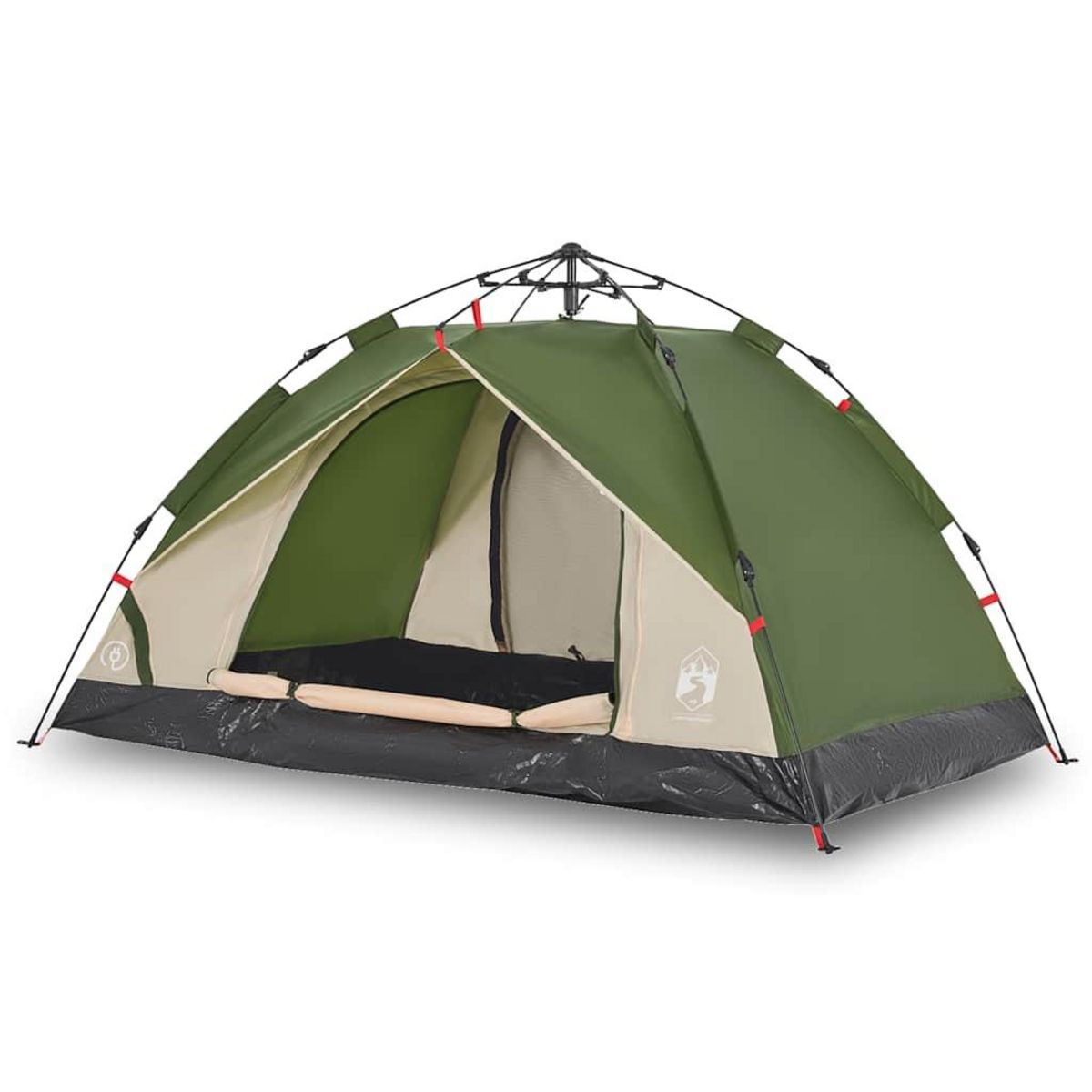 VIDAXL Tente de camping a dome 2 personnes vert liberation rapide