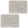 Voir la diapositive 1 : HABITABLE Lot de 2 sets de table motifs tropical WILD - 28 x 43 cm - Ecru