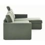 Voir la diapositive 6 : BEST MOBILIER Barrie - canapé d'angle réversible 4 places avec têtière amovible en tissu