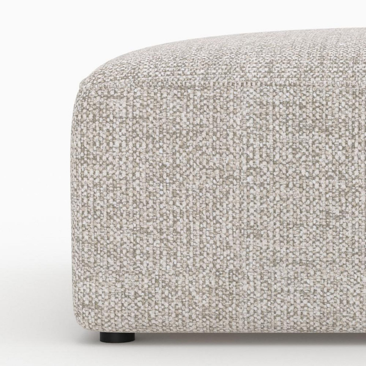 Rendez vous déco Pouf carré pour canapé modulable en tissu beige-Hestia