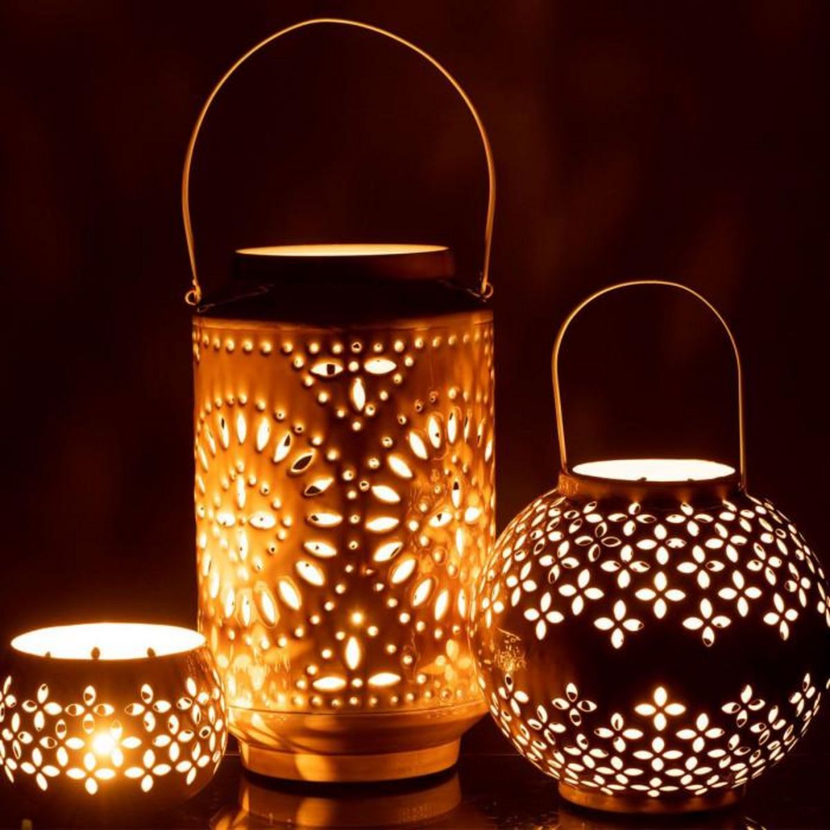 Paris Prix Lanterne Cylindrique Métal  Sévilla  45cm Ocre