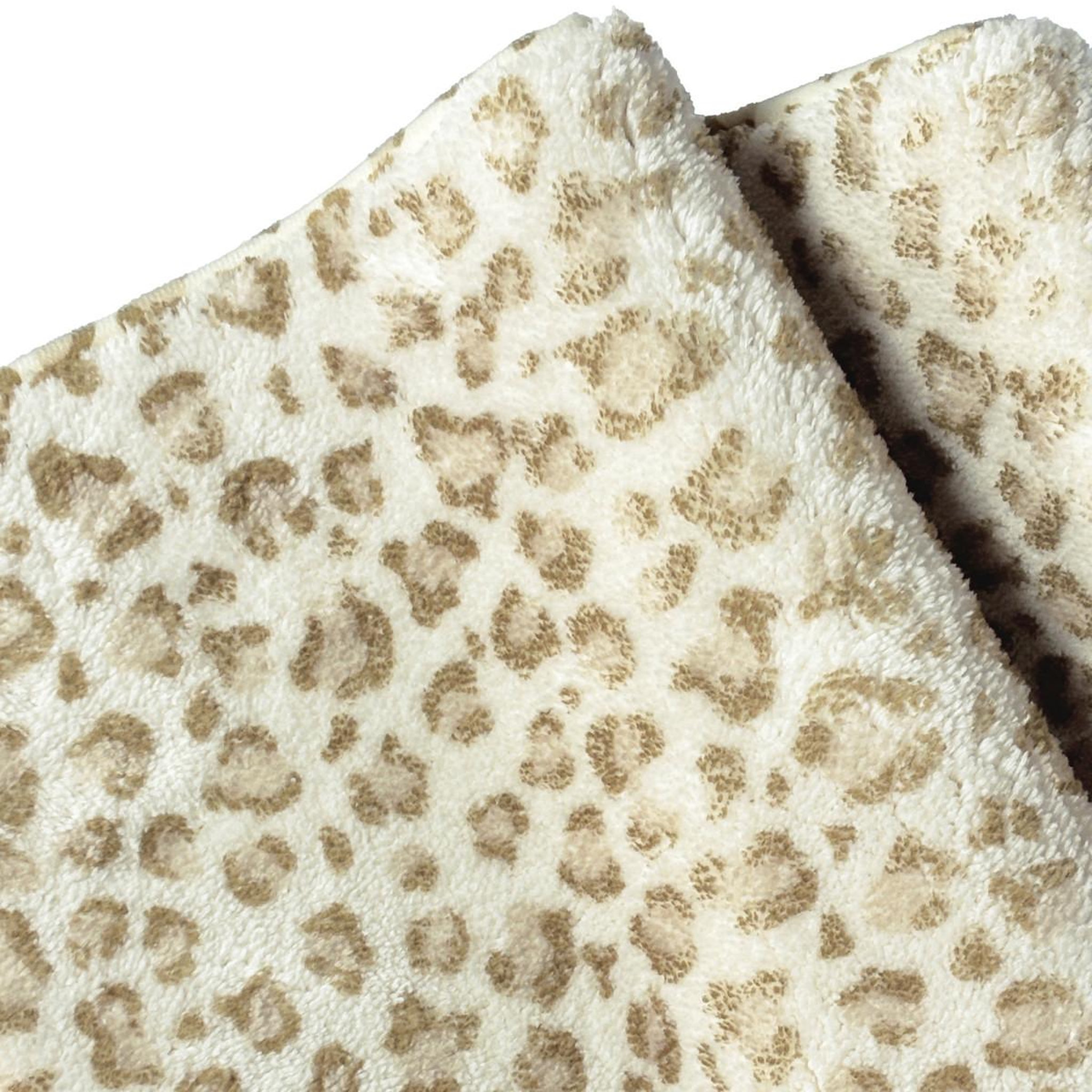 Voir la diapositive 4 : GUY LEVASSEUR Tapis de bain léopard antidérapant