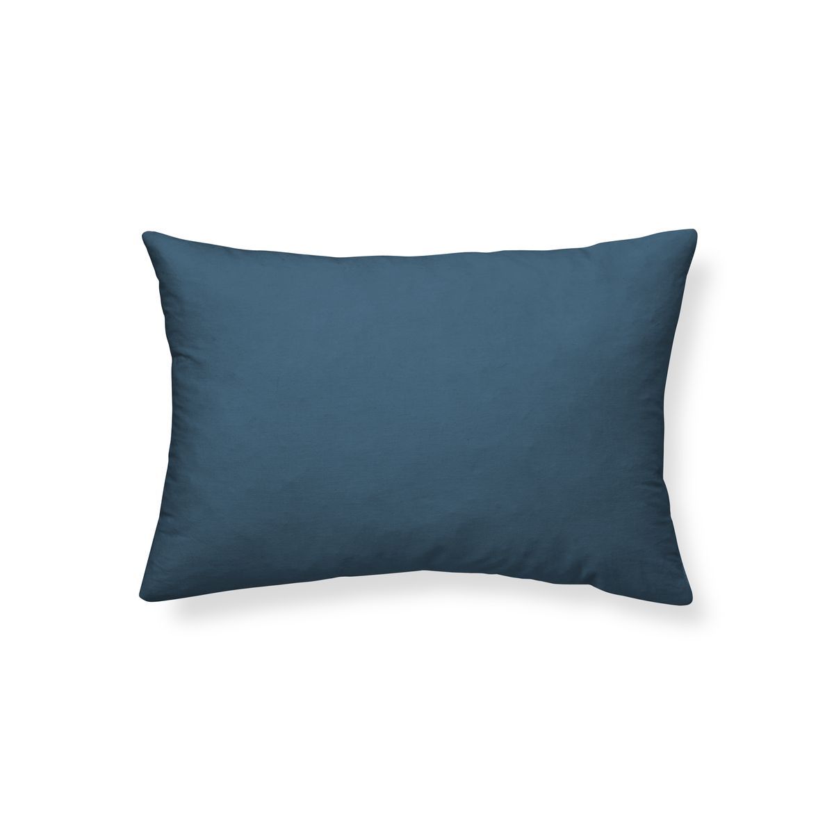 Coussin déco uni déhoussable avec zip en coton 
