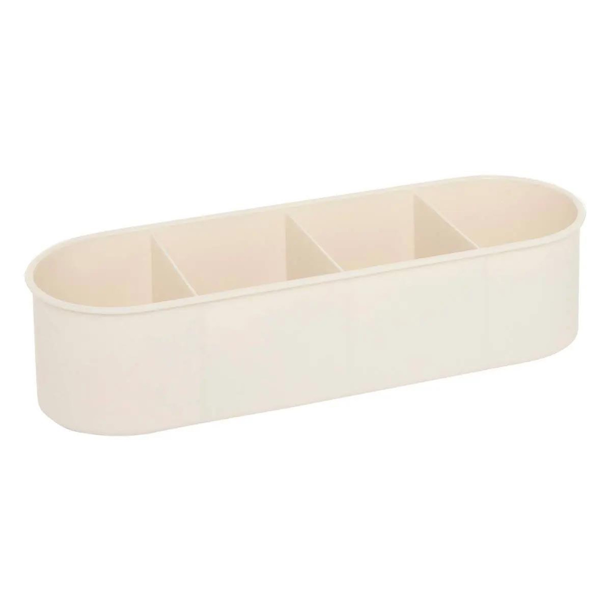 Voir la diapositive 4 : FIVE Boîte de rangement 4 compartiments  alba  27cm beige