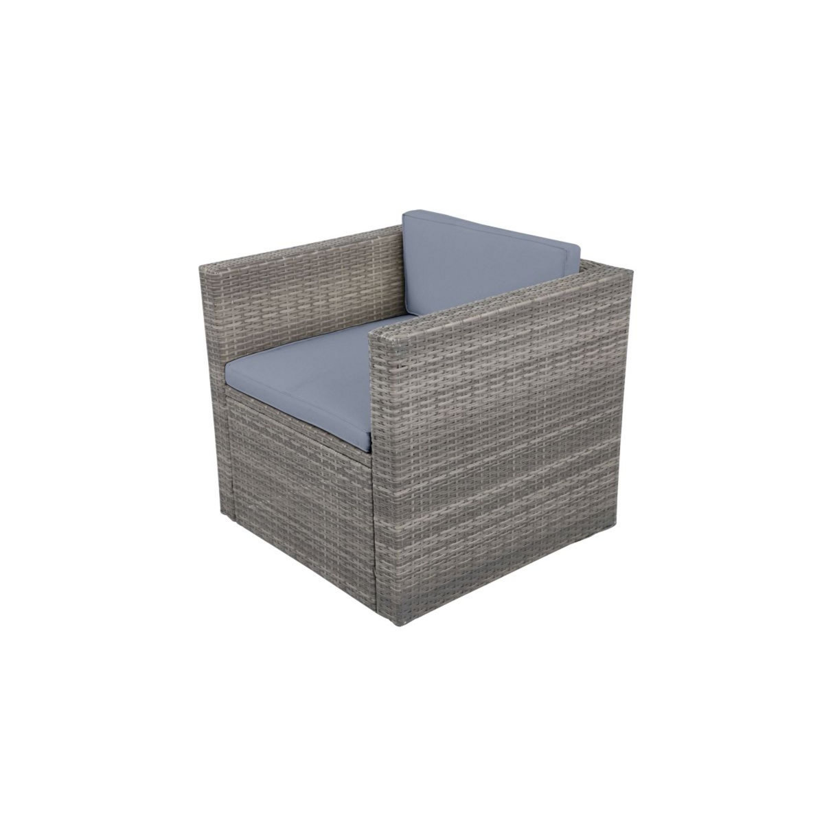 Salon bas de jardin 5 personnes en résine tréssée LYNNA