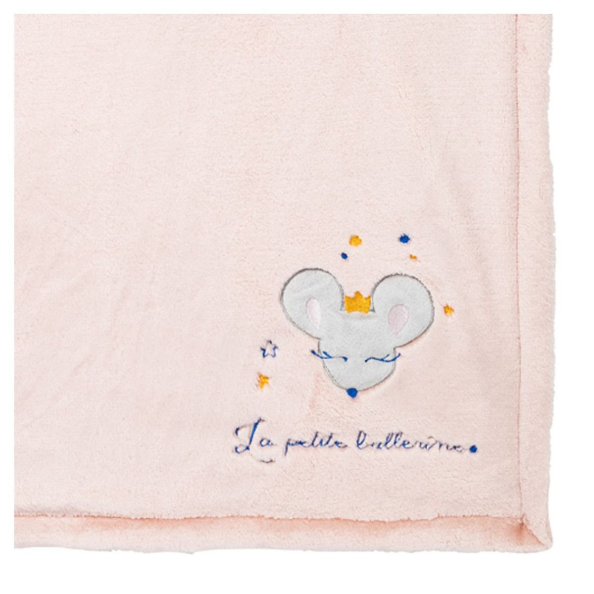 Babycalin Couverture 75x100cm bi-matiere Ballerine