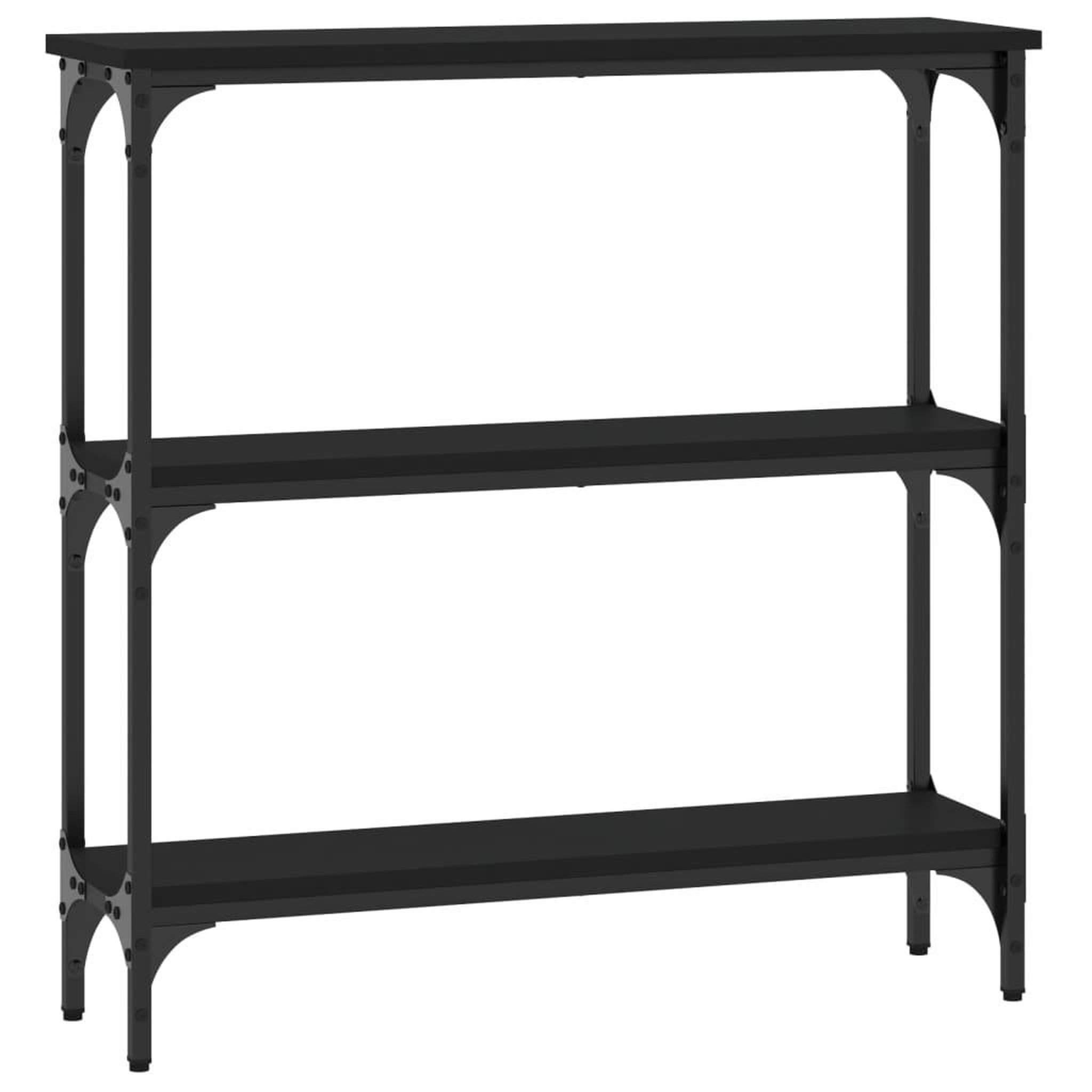 Voir la diapositive 2 : VIDAXL Table console noir 75x22,5x75 cm bois d'ingenierie