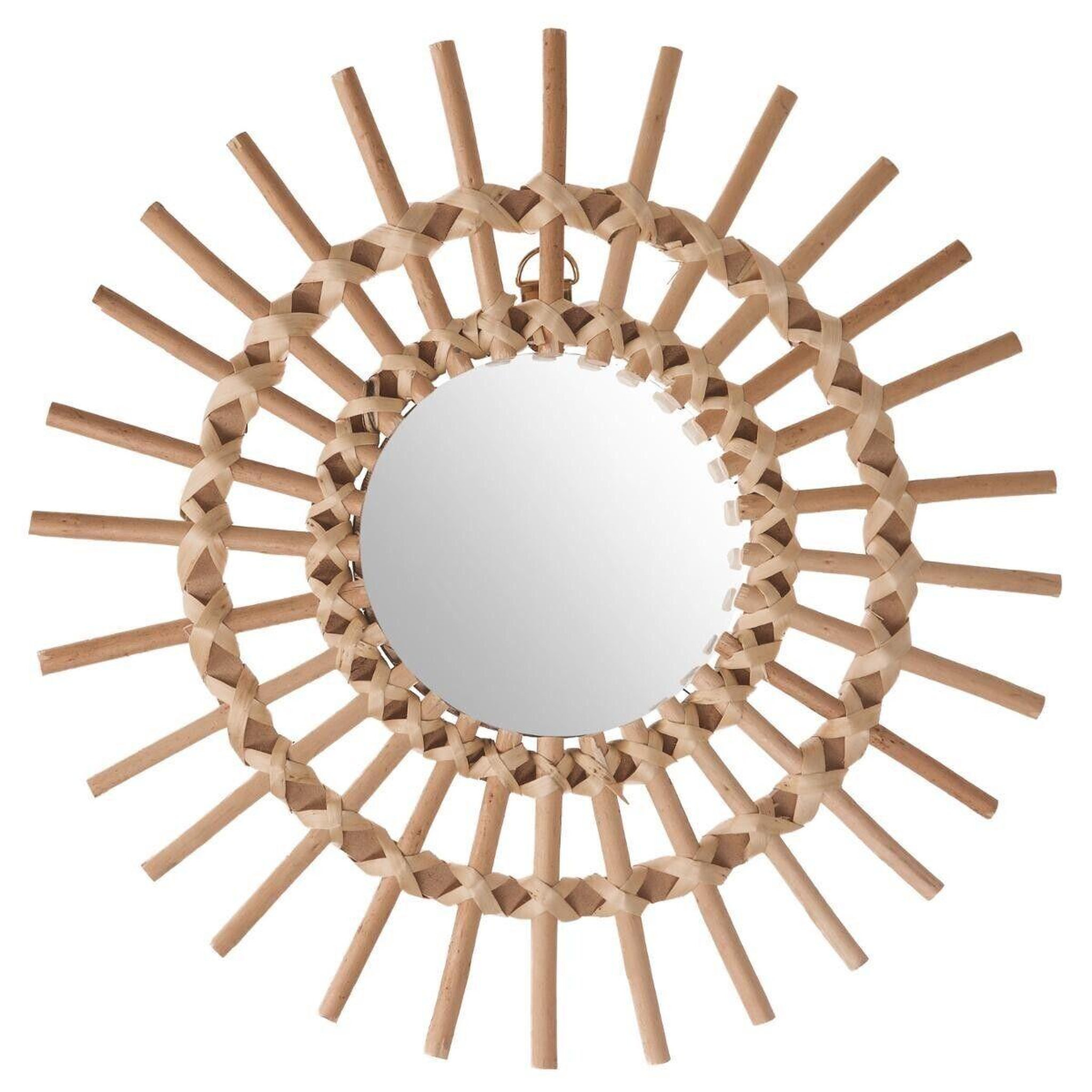 ATMOSPHERA Miroir mural  rotin  30cm naturel
