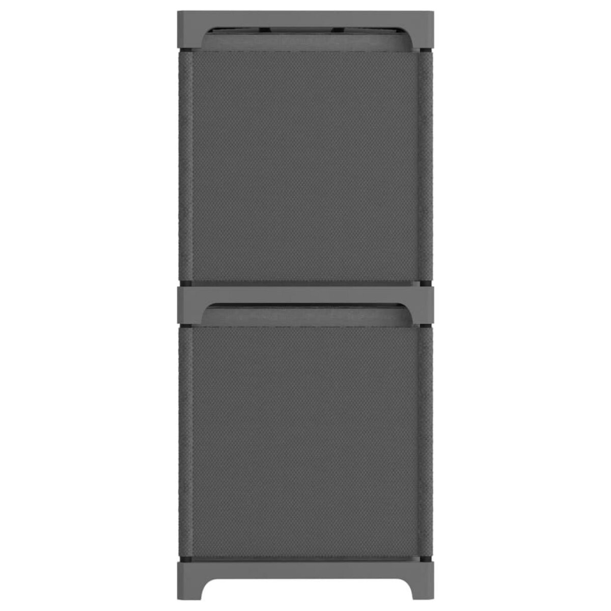 VIDAXL Etagere a 4 cubes avec boîtes Gris 69x30x72,5 cm Tissu