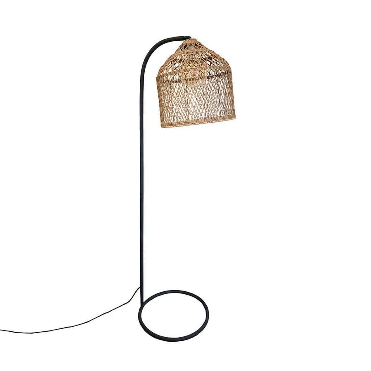 Lumisky Lampadaire d'extérieur SELMA Beige Poly rotin