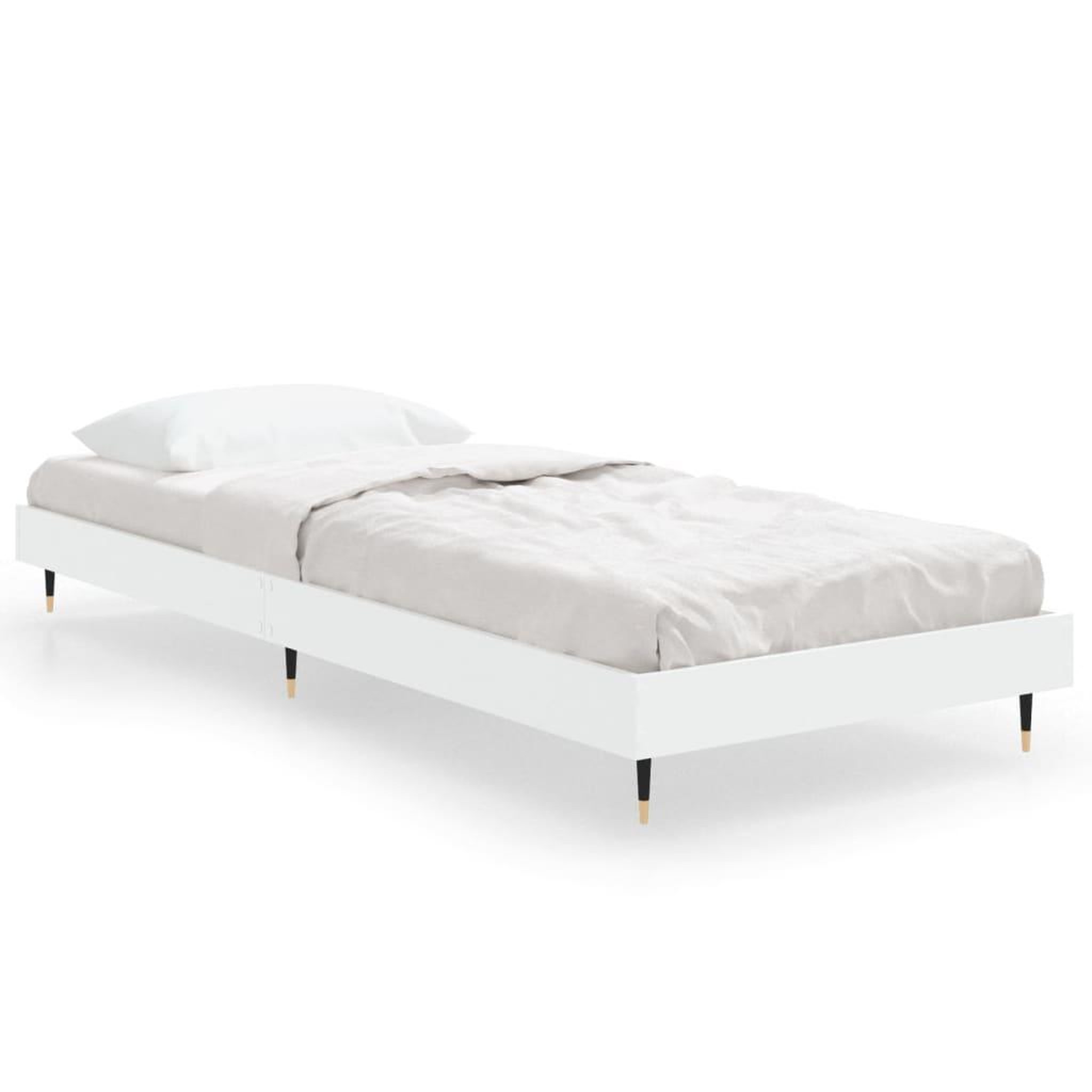 Voir la diapositive 2 : VIDAXL Cadre de lit sans matelas blanc 75x190 cm bois d'ingenierie
