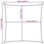 Voir la diapositive 6 : VIDAXL Voile d'ombrage 160 g/m^2 Rouge 6x6 m PEHD