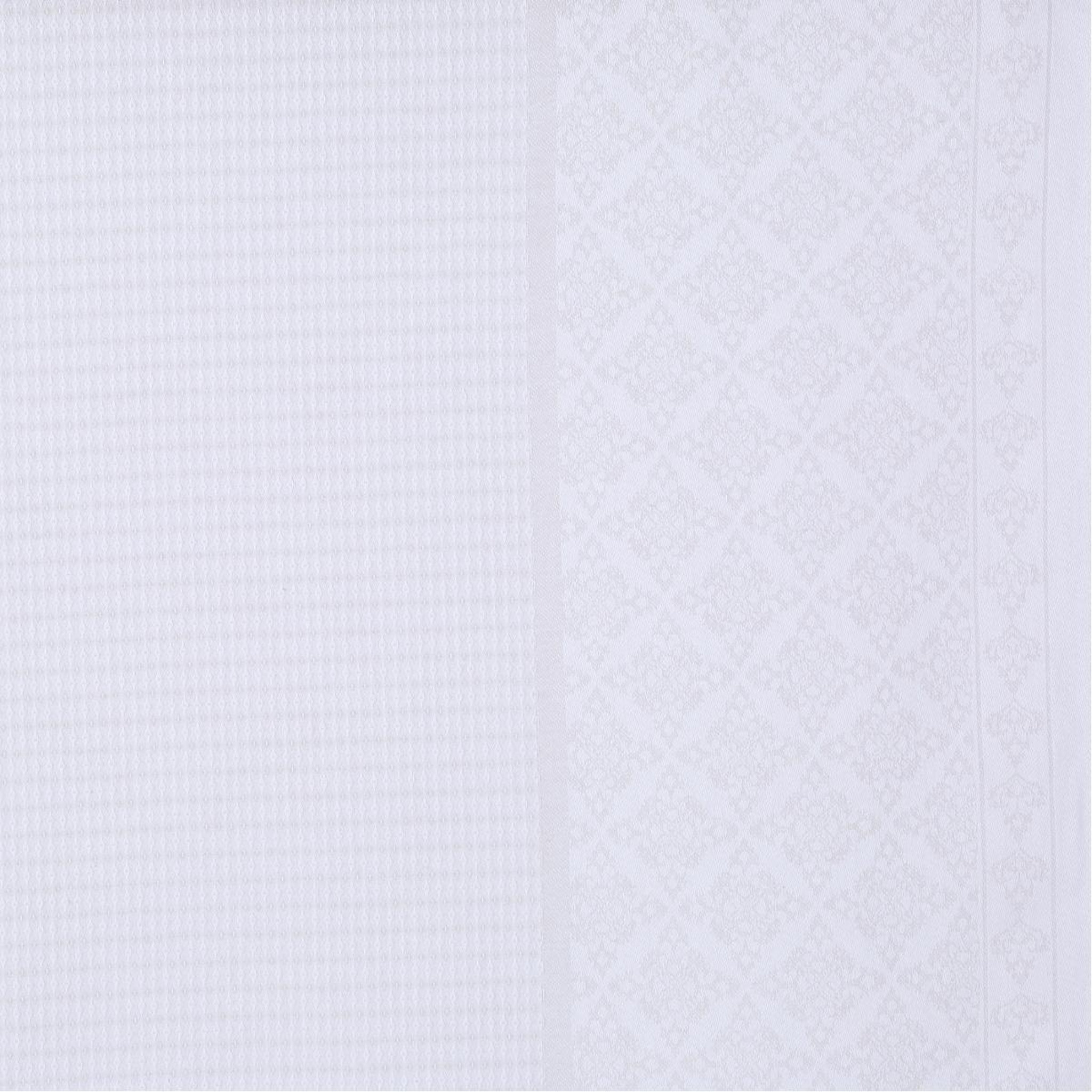 Voir la diapositive 2 : SECRET DE GOURMET Nappe  Jacquard Nid d'Abeille  140x240cm Blanc