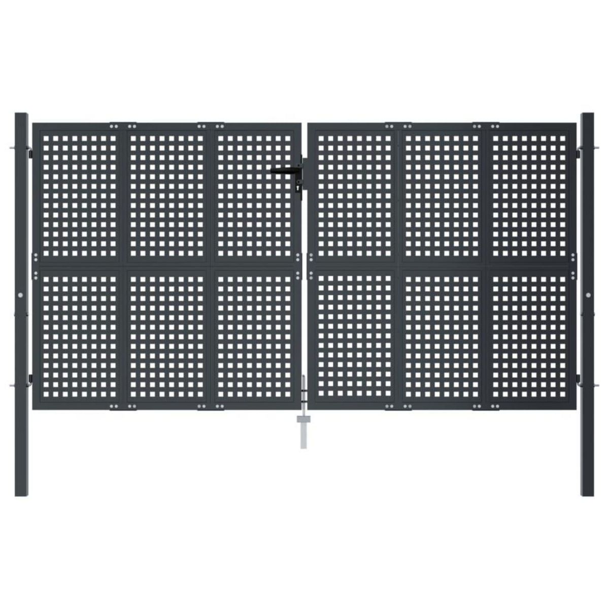 VIDAXL Portail de jardin anthracite 300 x 150 cm acier