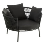 Paris Prix Fauteuil de Jardin  Poa  118cm Noir