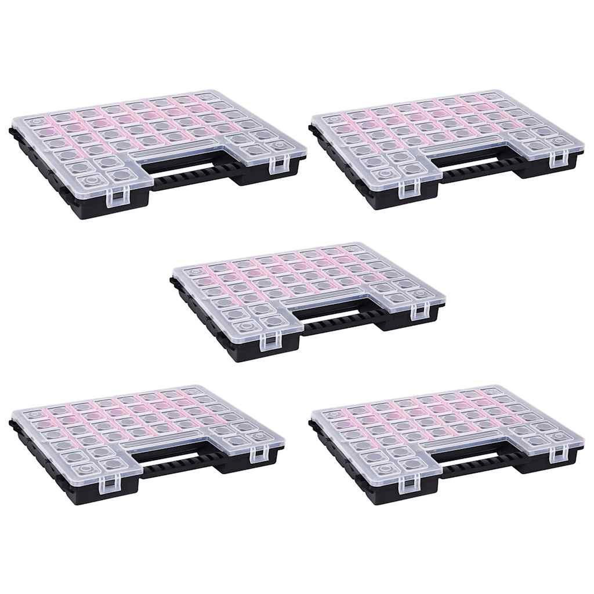 Voir la diapositive 3 : VIDAXL Boîtes d'assortiment 5 pcs 385x283x50 mm Plastique