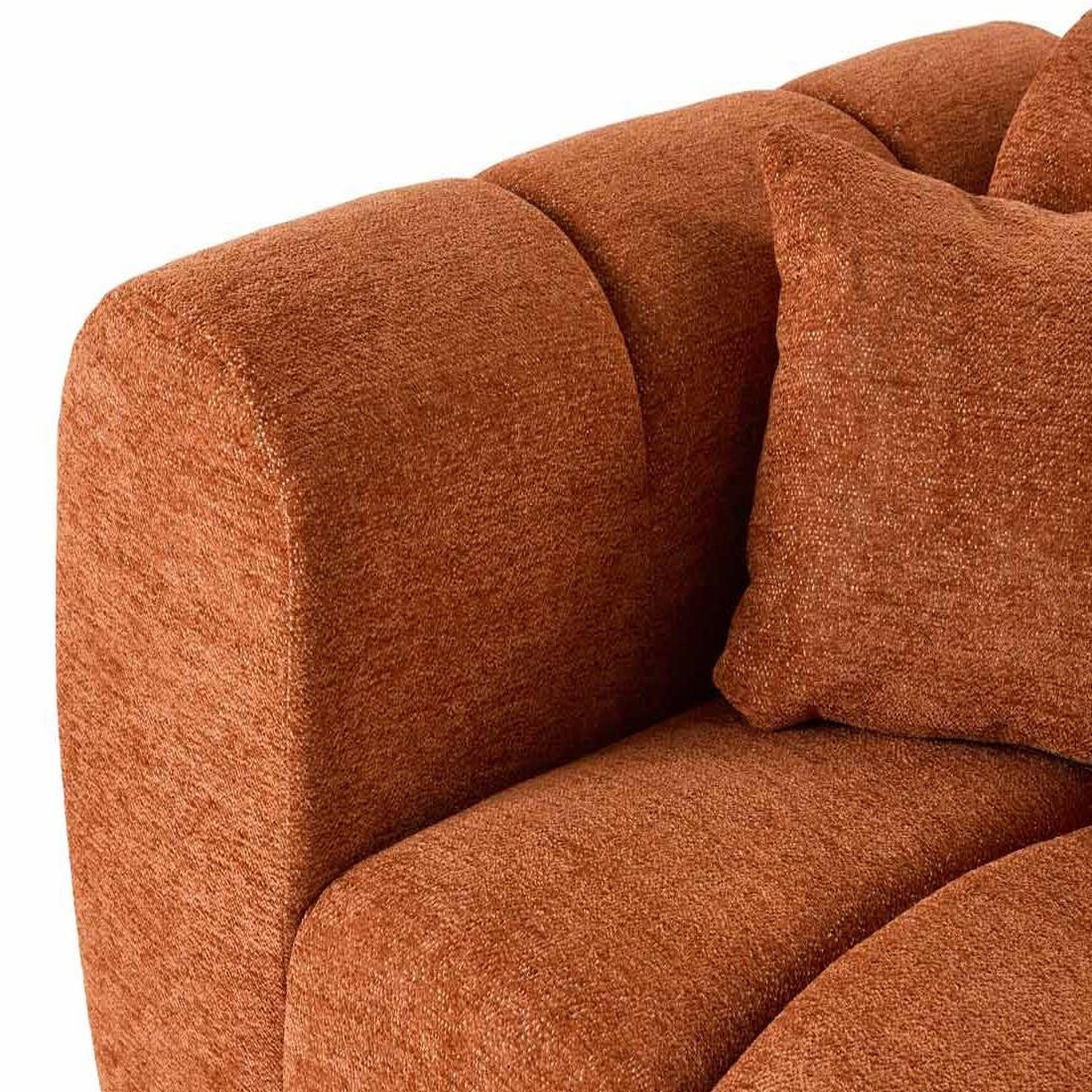 Voir la diapositive 5 : LISA DESIGN Curtis - canapé d'angle droit 4 places en tissu texturé