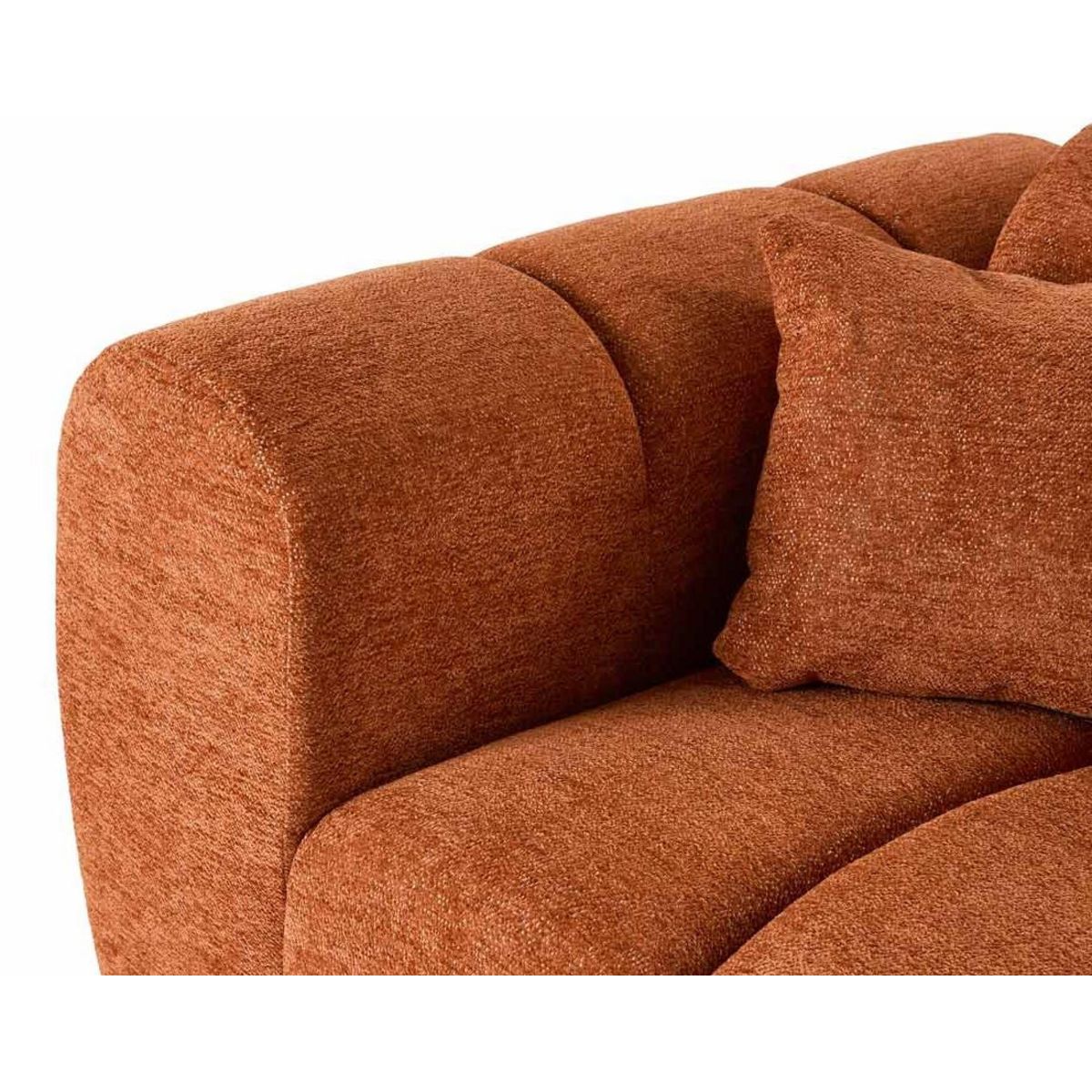 LISA DESIGN Curtis - canapé d'angle droit 4 places en tissu texturé