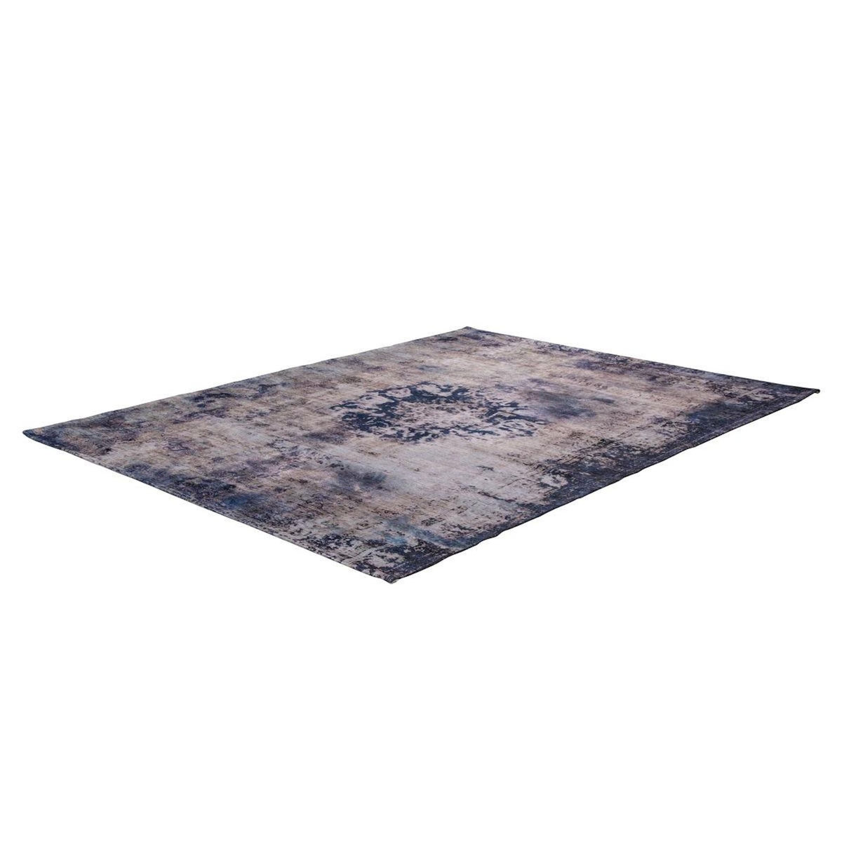 Paris Prix Tapis Rétro à Poils Courts  Vintage  Bleu