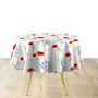 Voir la diapositive 4 : Douceur d'Intérieur Nappe ronde Arles - Diam. 160 cm - Gris et rouge
