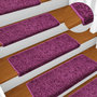 Voir la diapositive 5 : VIDAXL Tapis d'escalier 30 pcs 65x21x4 cm Violet