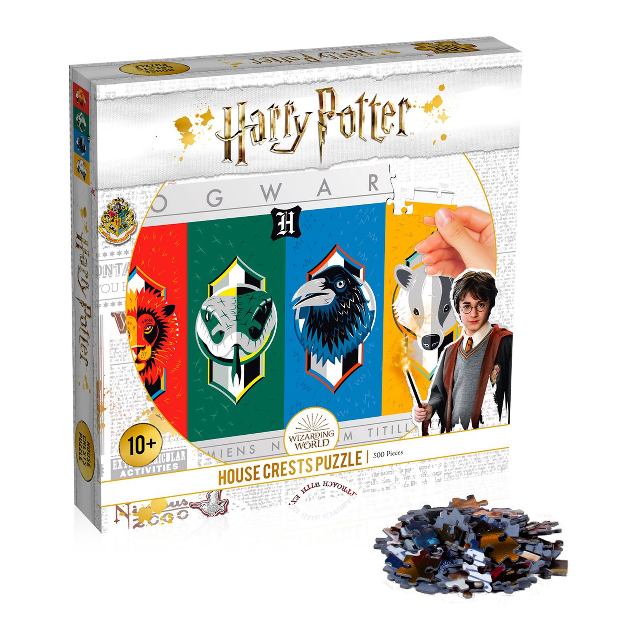 Voir la diapositive 2 :  WINNING MOVES Puzzle 500 pièces Harry Potter les 4 maisons 