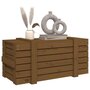 Voir la diapositive 5 : VIDAXL Boîte de rangement Marron miel 91x40,5x42 cm Bois massif pin