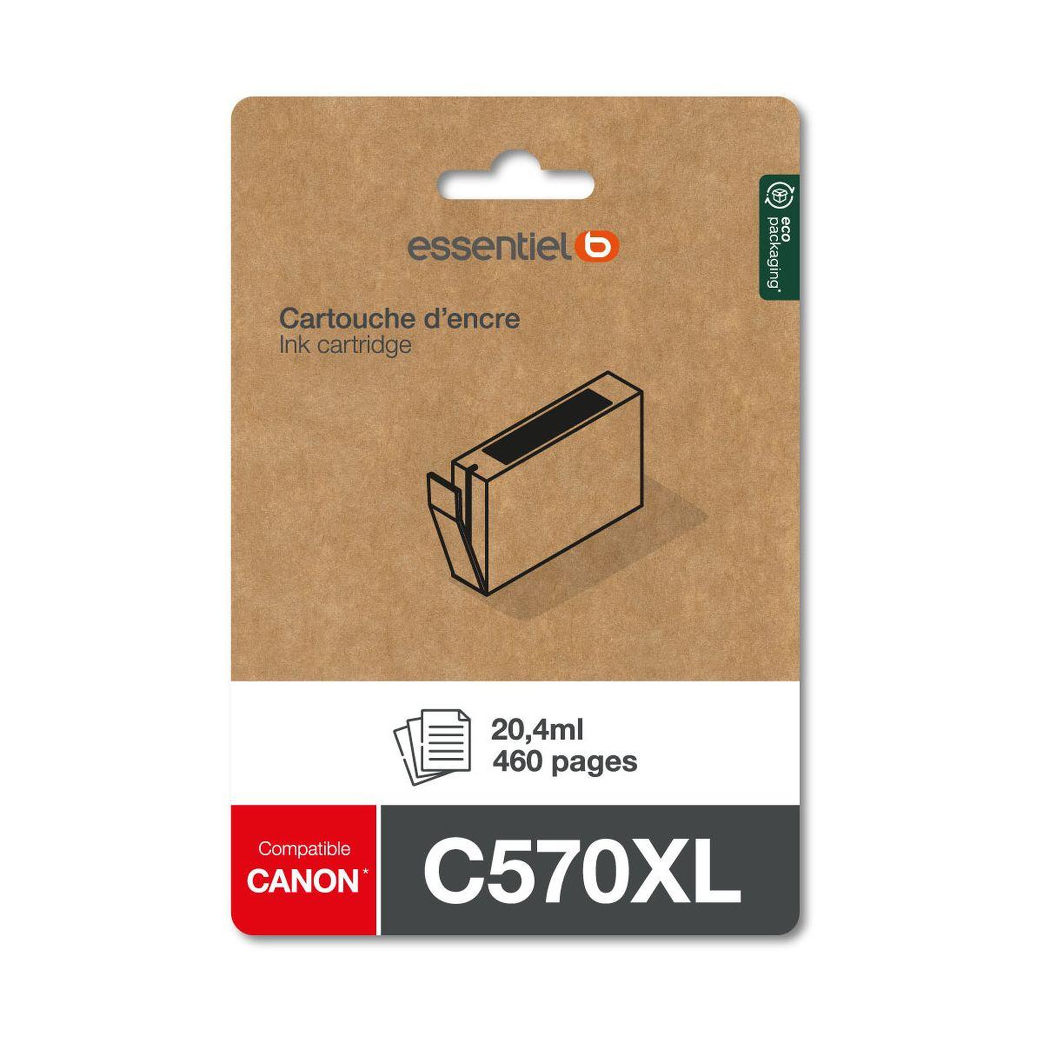 Voir la diapositive 1 : ESSENTIEL B Cartouche d'encre C570 XL NOIR