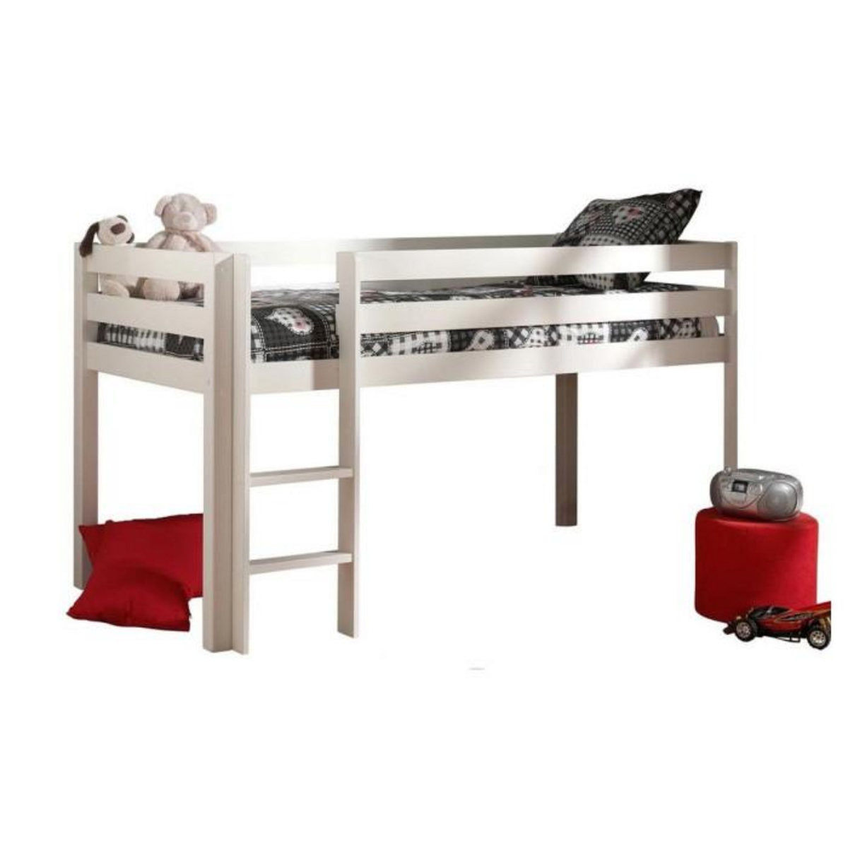 Paris Prix Pack - Lit Enfant, Tente, Tunnel & 3 Pochettes  Pino Birdy  Blanc