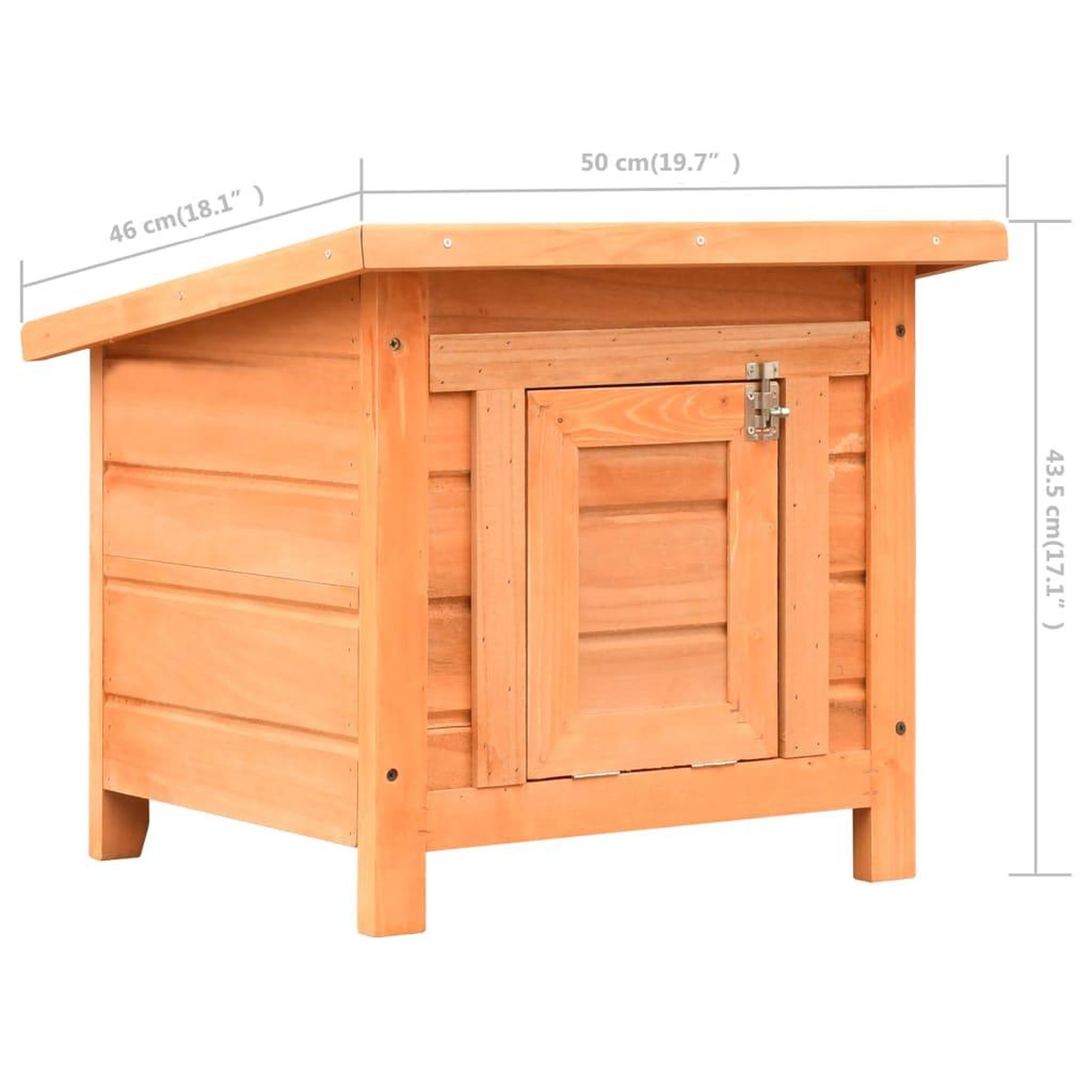 Voir la diapositive 6 : VIDAXL Maison de chat pin massif et sapin 50 x 46 x 43,5 cm