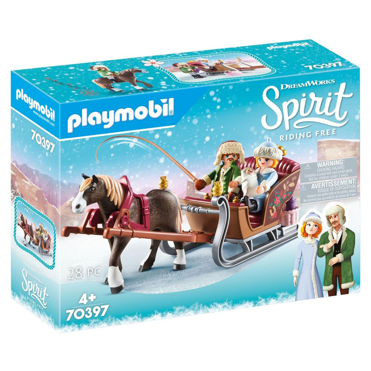 PLAYMOBIL 70397 - Spirit - Calèche d'hiver