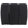 Voir la diapositive 2 : VIDAXL Lits sureleves de jardin 3 pcs Resine tressee Noir