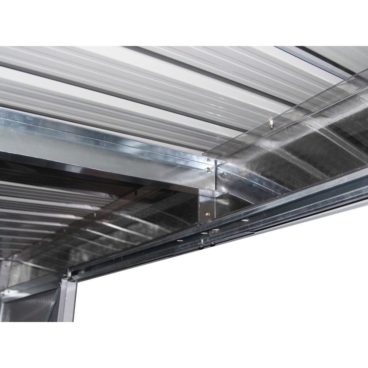 Habitat et Jardin Abri de jardin métal toit plat  Texas  - 4,72 m² - Gris