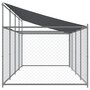 Voir la diapositive 5 : VIDAXL Cage pour chien avec toit et porte gris 8x2x2 m acier galvanise