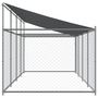 Voir la diapositive 5 : VIDAXL Cage pour chien avec toit et porte gris 8x2x2 m acier galvanise