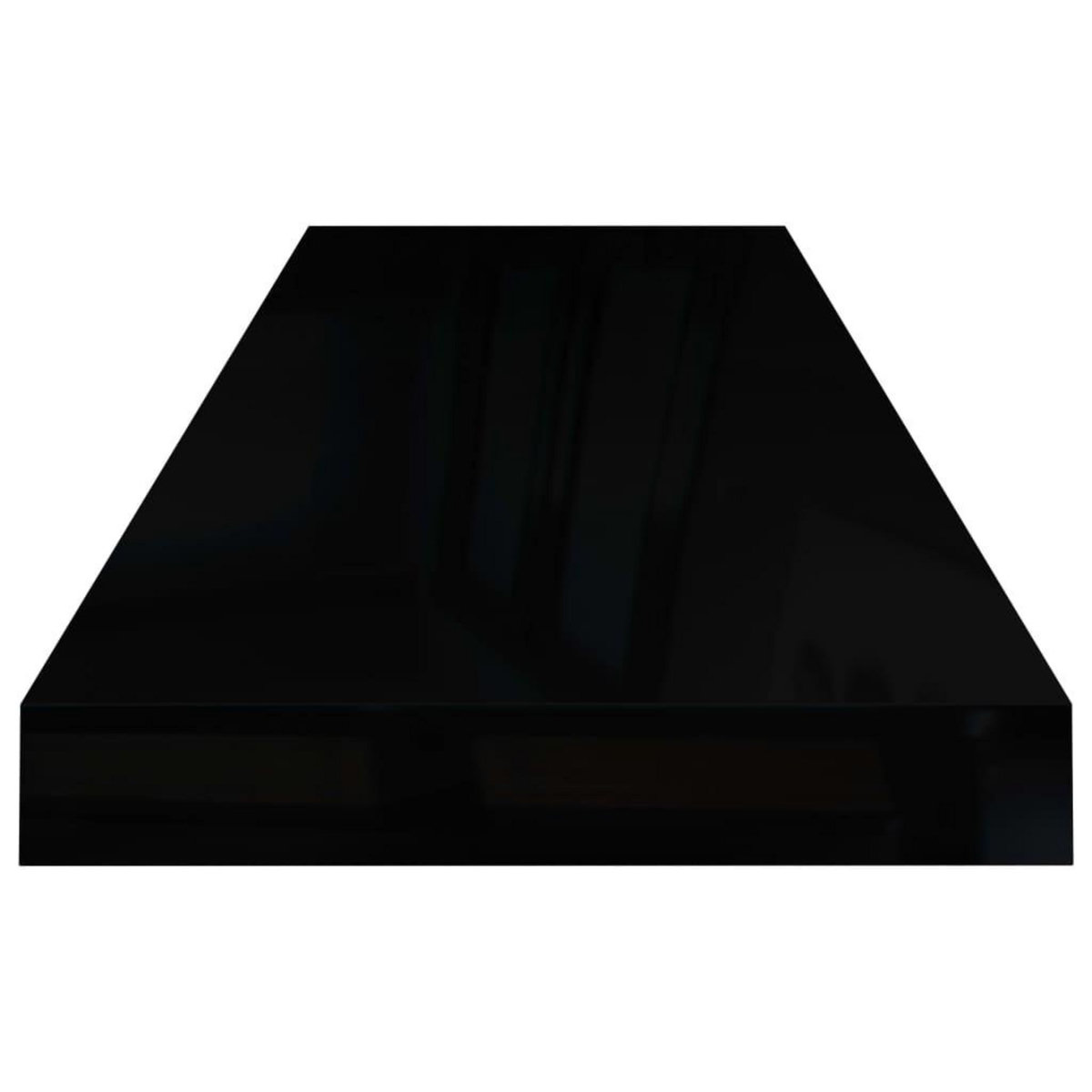 VIDAXL Etagere murale flottante 2 pcs Noir brillant 80x23,5x3,8 cm MDF
