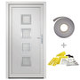 Voir la diapositive 2 : VIDAXL Porte d'entree blanc 98x190 cm PVC