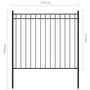 Voir la diapositive 4 : VIDAXL Cloture de jardin Acier 1,7x0,8 m Noir