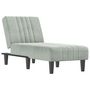 Voir la diapositive 2 : VIDAXL Chaise longue gris clair velours