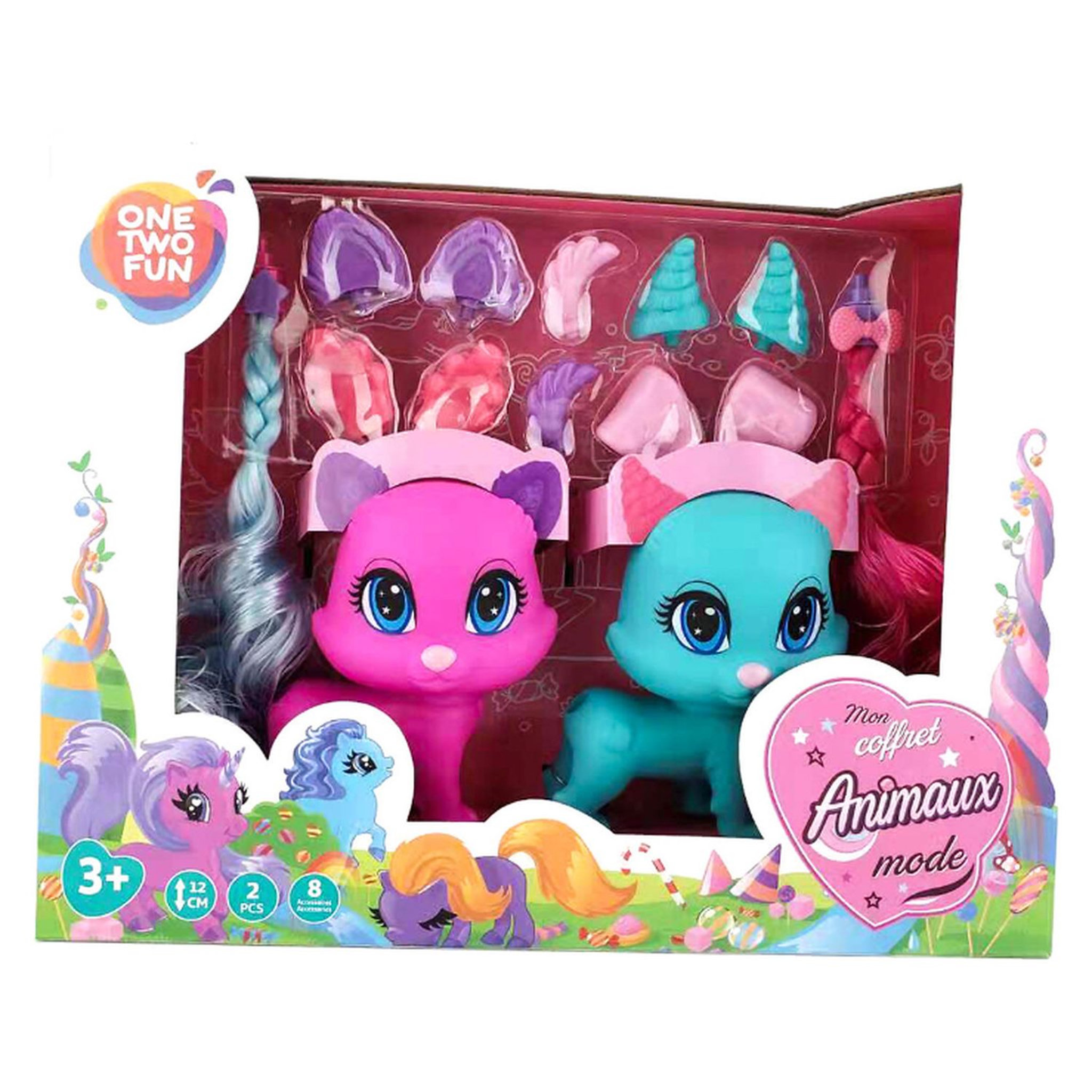 Voir la diapositive 2 : One Two Fun Mes mignons poneys jumeaux